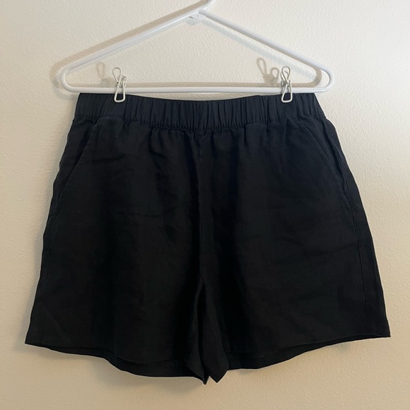 Telluride Clothing Co Black 100% Linen Shorts - Picture 4 of 6